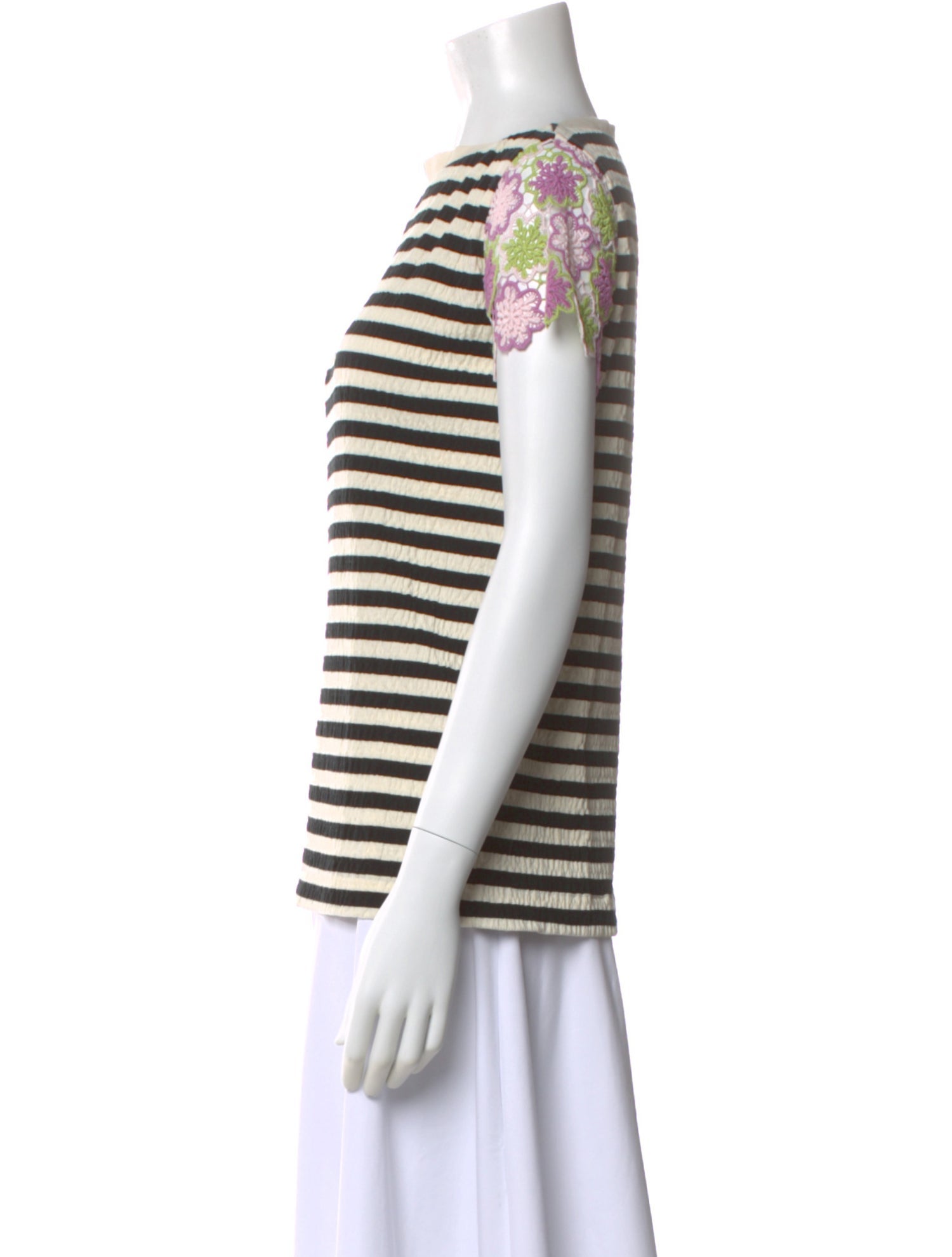 tricot COMME des GARÇONS Striped Crew Neck Top