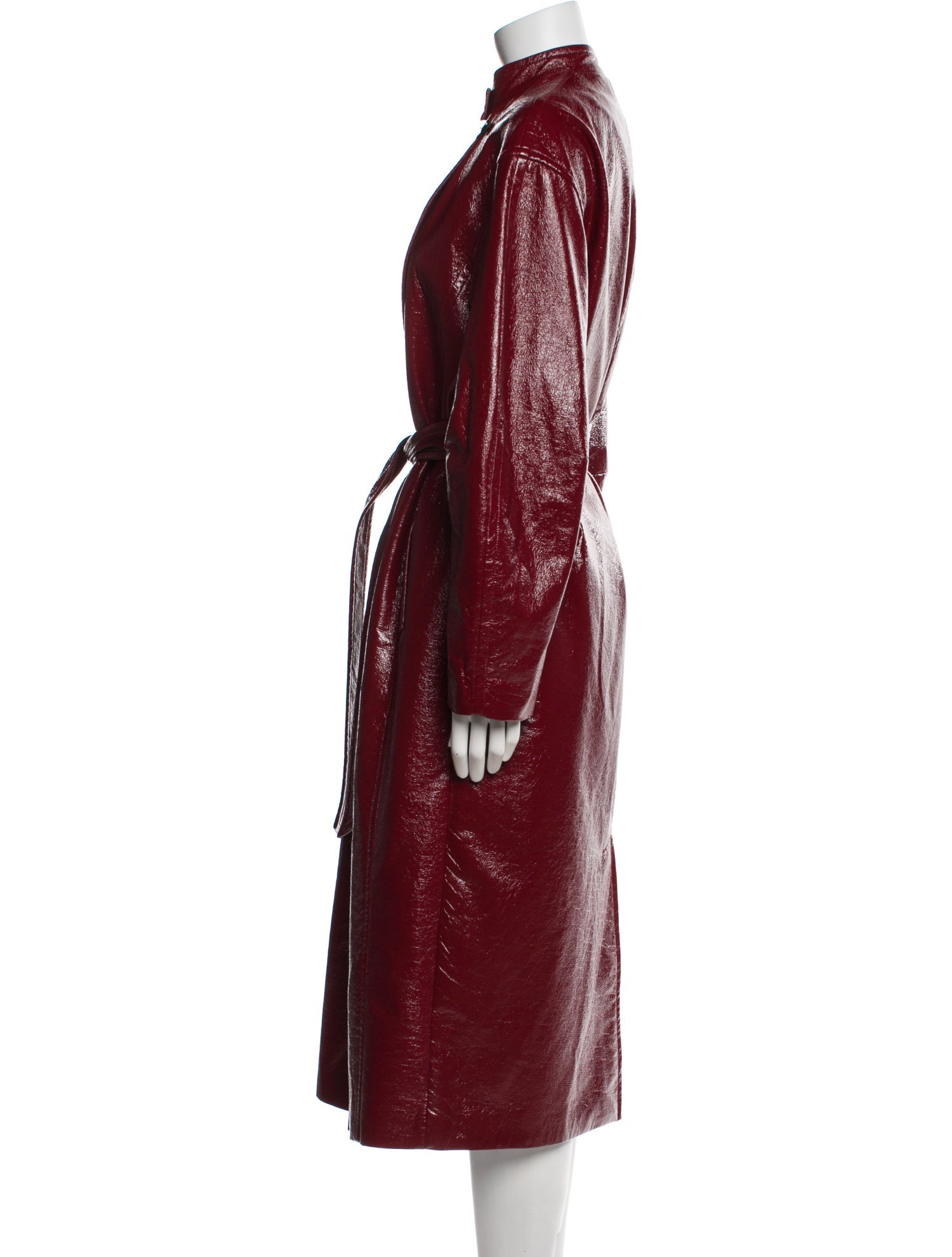 Dagmar Faux Leather Trench Coat