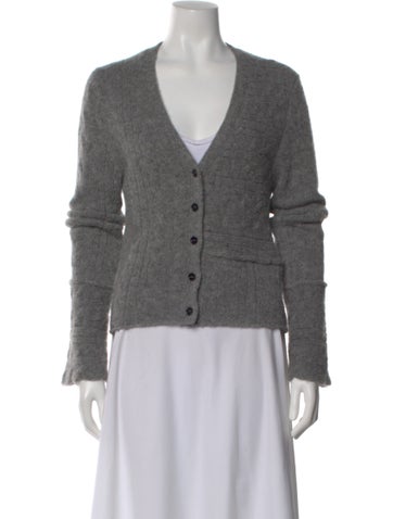 Pre-owned Dagmar V-neck Sweater In Gray