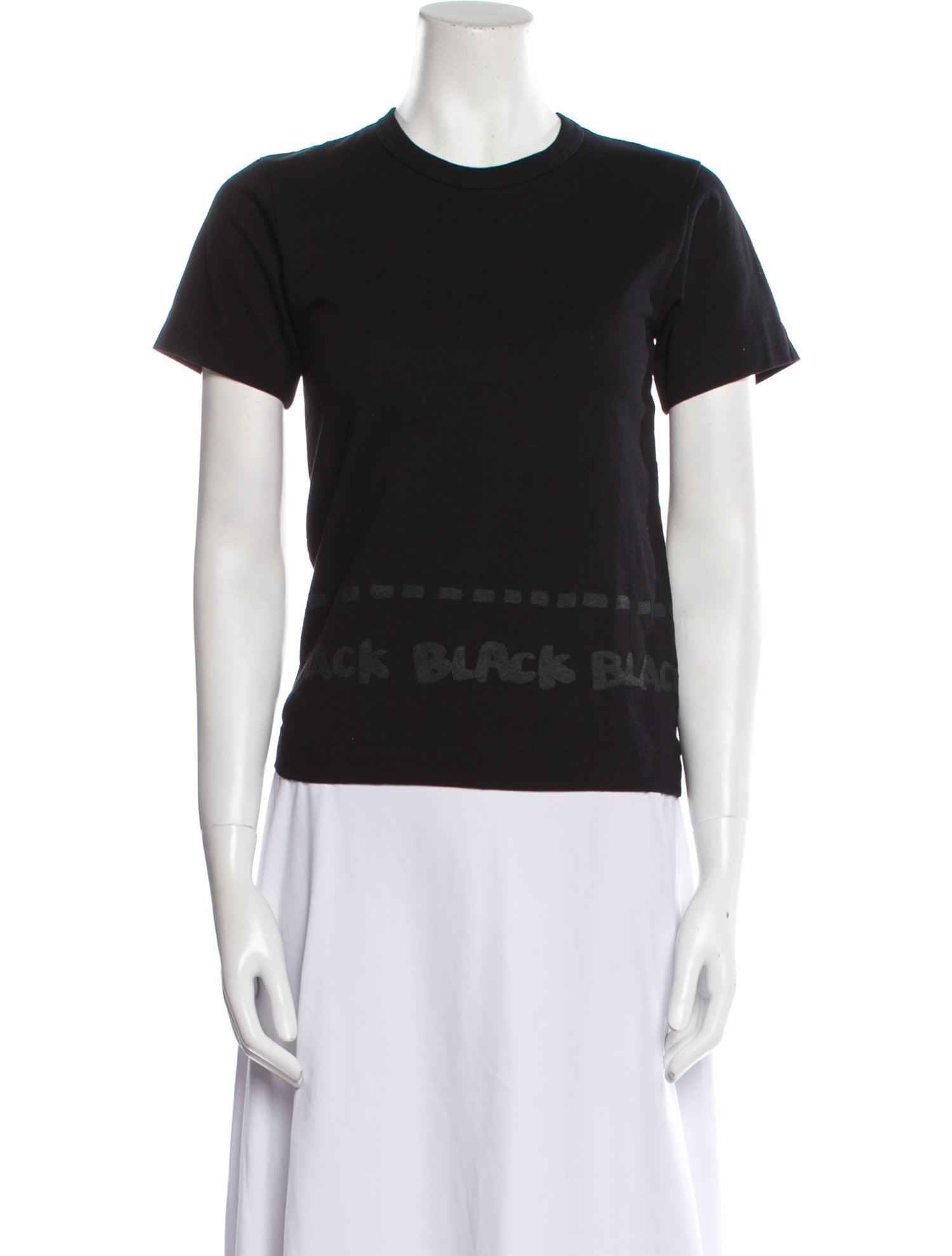 BLACK Comme des Garçons Crew Neck Short Sleeve T-Shirt w/ Tags