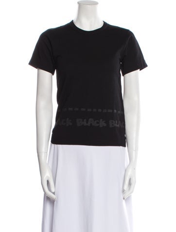 Black Comme des Garçons Tops Crew Neck Short Sleeve T-Shirt XS