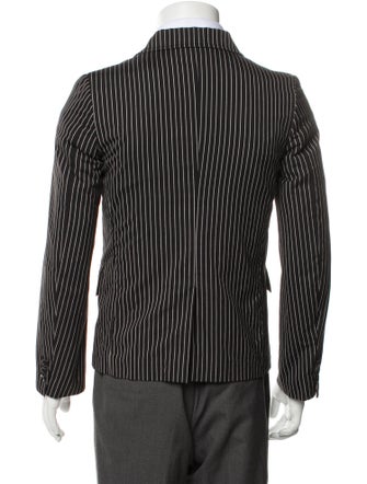 BLACK Comme des Garçons Striped Trucker Jacket