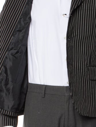 BLACK Comme des Garçons Striped Trucker Jacket