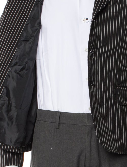 BLACK Comme des Garçons Striped Trucker Jacket