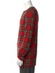 BLACK Comme des Garçons Wool Plaid Print Pullover
