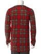BLACK Comme des Garçons Wool Plaid Print Pullover