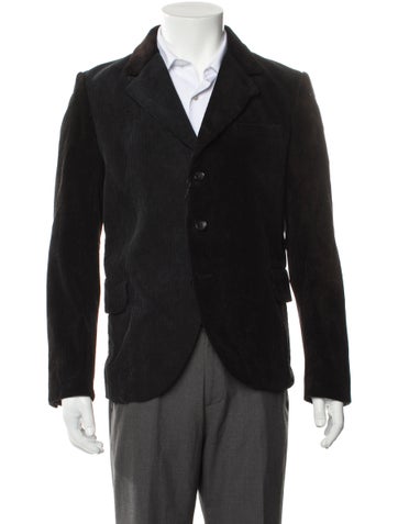 Black Comme des Garçons Outerwear Striped Peacoat M