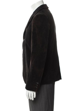 BLACK Comme des Garçons Striped Peacoat