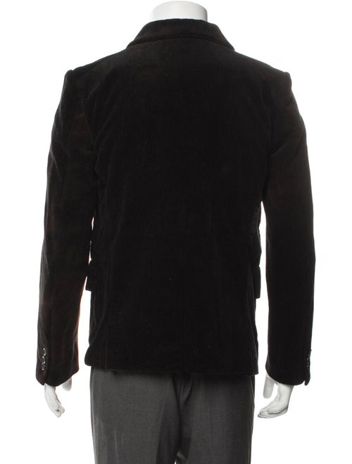 BLACK Comme des Garçons Striped Peacoat