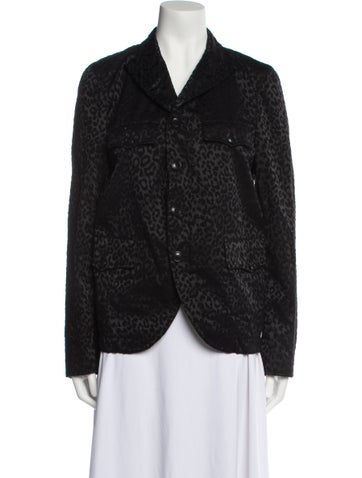 Black Comme des Garçons Jackets Animal Print Evening Jacket S