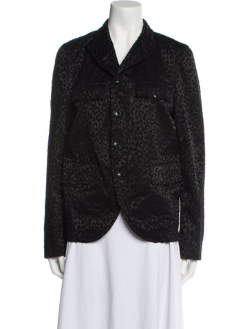 Black Comme des Garçons Jackets Animal Print Evening Jacket S