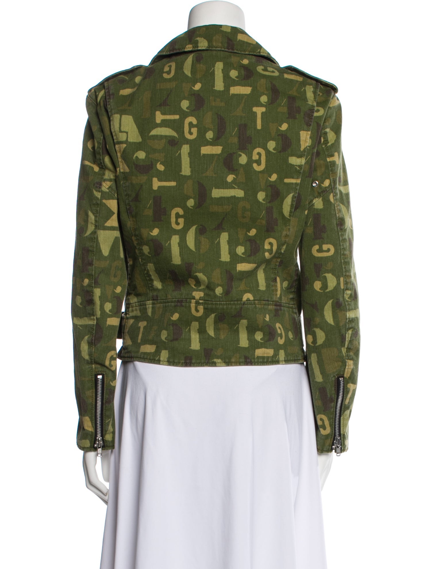 BLACK Comme des Garçons Printed Biker Jacket