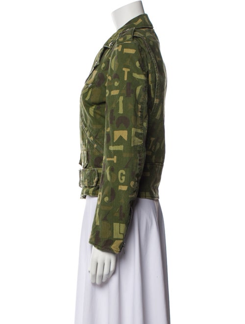 BLACK Comme des Garçons Printed Biker Jacket