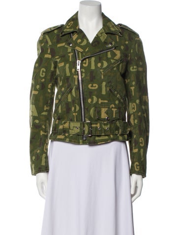 Black Comme des Garçons Jackets Printed Biker Jacket S