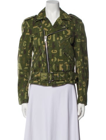 Black Comme des Garçons Jackets Printed Biker Jacket S