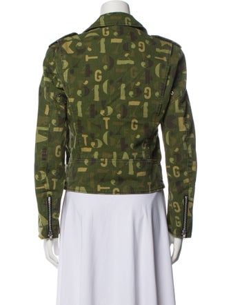 BLACK Comme des Garçons Printed Biker Jacket