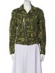 BLACK Comme des Garçons Printed Biker Jacket
