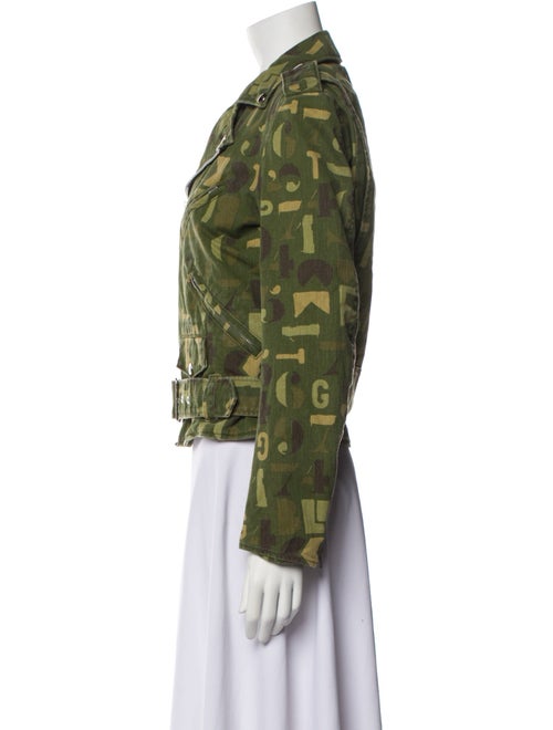 BLACK Comme des Garçons Printed Biker Jacket