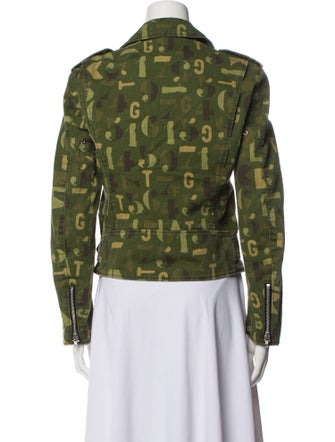 BLACK Comme des Garçons Printed Biker Jacket