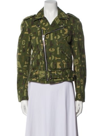 Black Comme des Garçons Jackets Printed Biker Jacket S