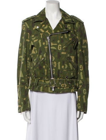 Black Comme des Garçons Jackets Printed Biker Jacket M