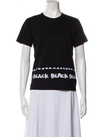 BLACK Comme des Garçons Graphic Print Crew Neck T-Shirt