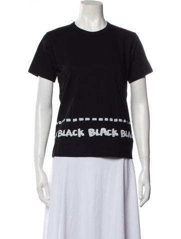 Black Comme des Garçons Tops Graphic Print Crew Neck T-Shirt M