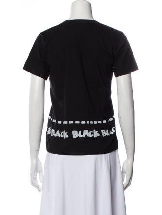 BLACK Comme des Garçons Graphic Print Crew Neck T-Shirt