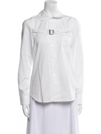 BLACK Comme des Garçons Long Sleeve Button-Up Top