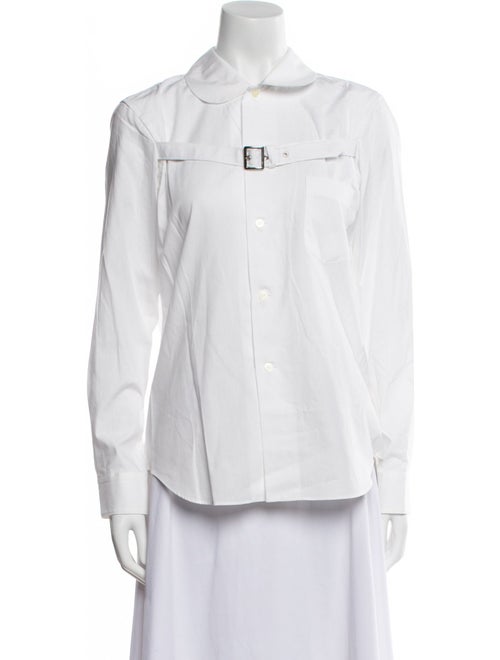 BLACK Comme des Garçons Long Sleeve Button-Up Top