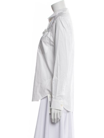 BLACK Comme des Garçons Long Sleeve Button-Up Top