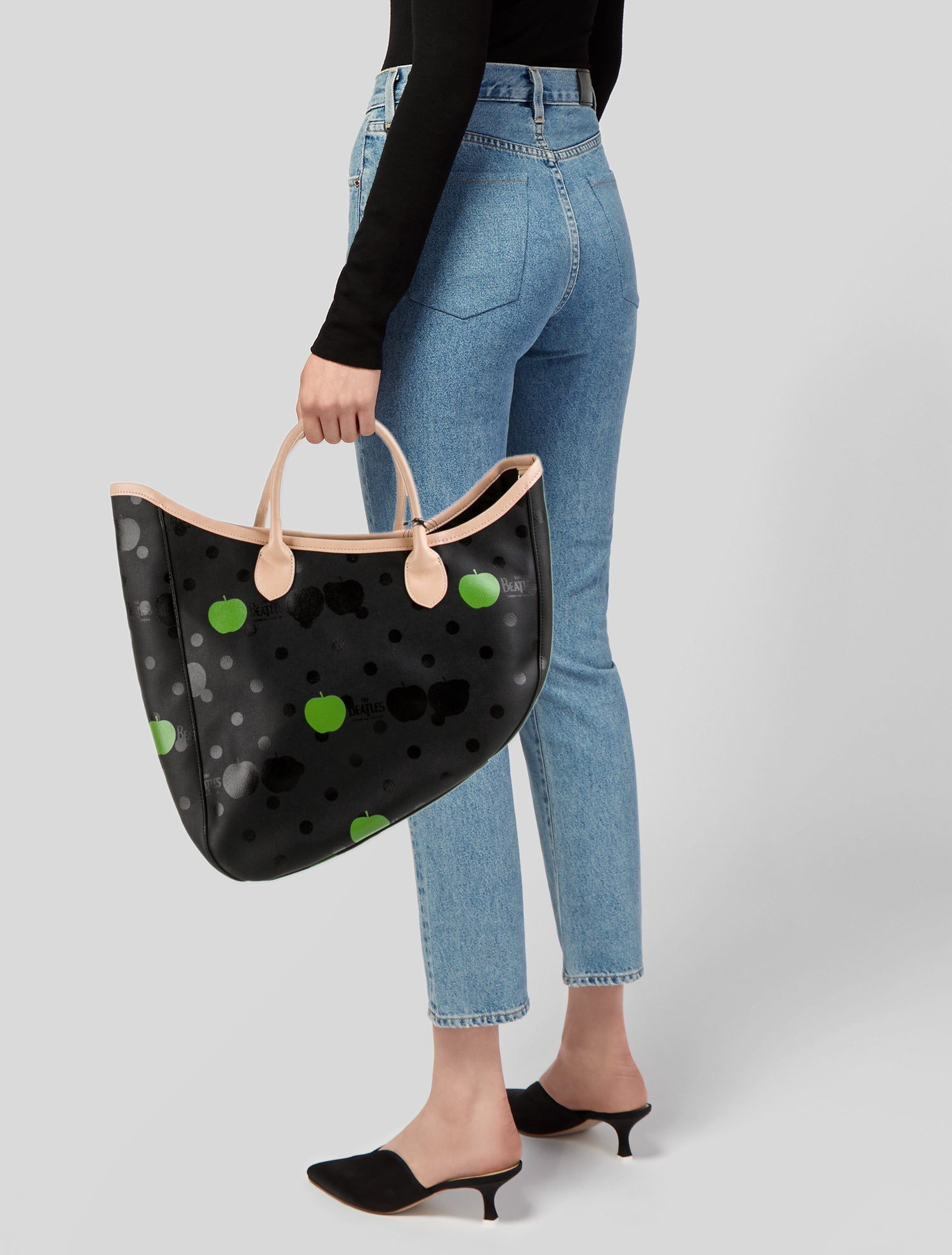 BLACK Comme des Garçons Leather Top Handle Bag w/ Tags