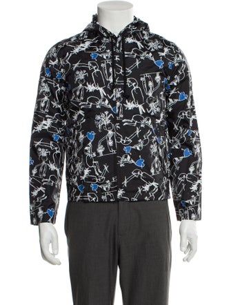 BLACK Comme des Garçons Graphic Print Denim Jacket