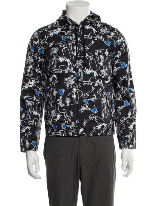 BLACK Comme des Garçons Graphic Print Denim Jacket