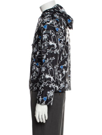 BLACK Comme des Garçons Graphic Print Denim Jacket