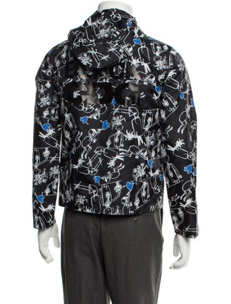 BLACK Comme des Garçons Graphic Print Denim Jacket
