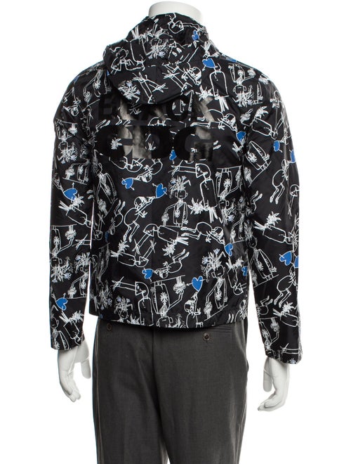 BLACK Comme des Garçons Graphic Print Denim Jacket