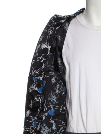 BLACK Comme des Garçons Graphic Print Denim Jacket
