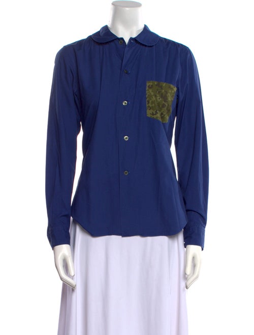 BLACK Comme des Garçons Long Sleeve Button-Up Top