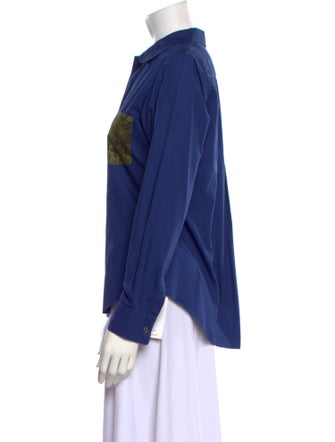 BLACK Comme des Garçons Long Sleeve Button-Up Top