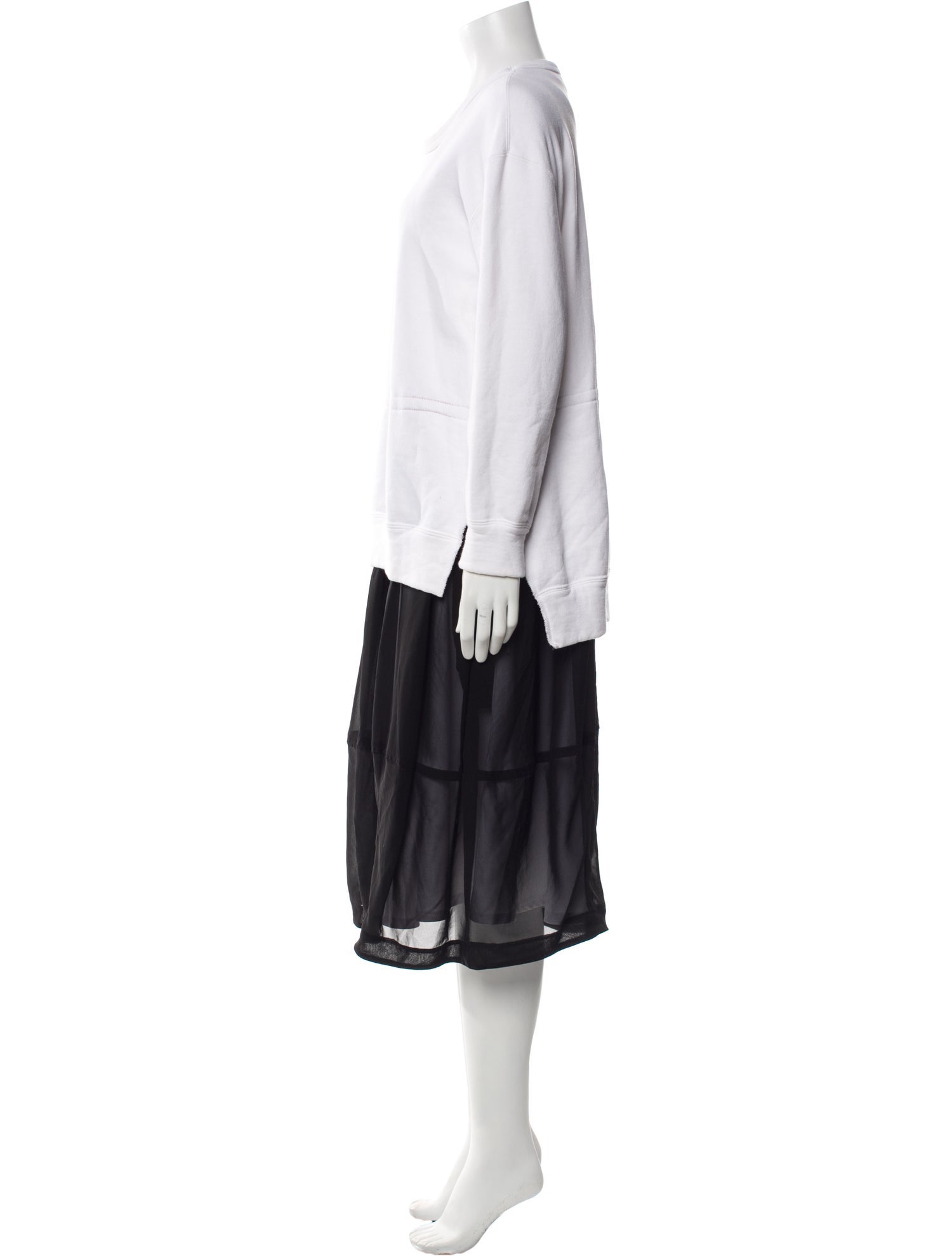 BLACK Comme des Garçons Crew Neck Long Sleeve Tunic