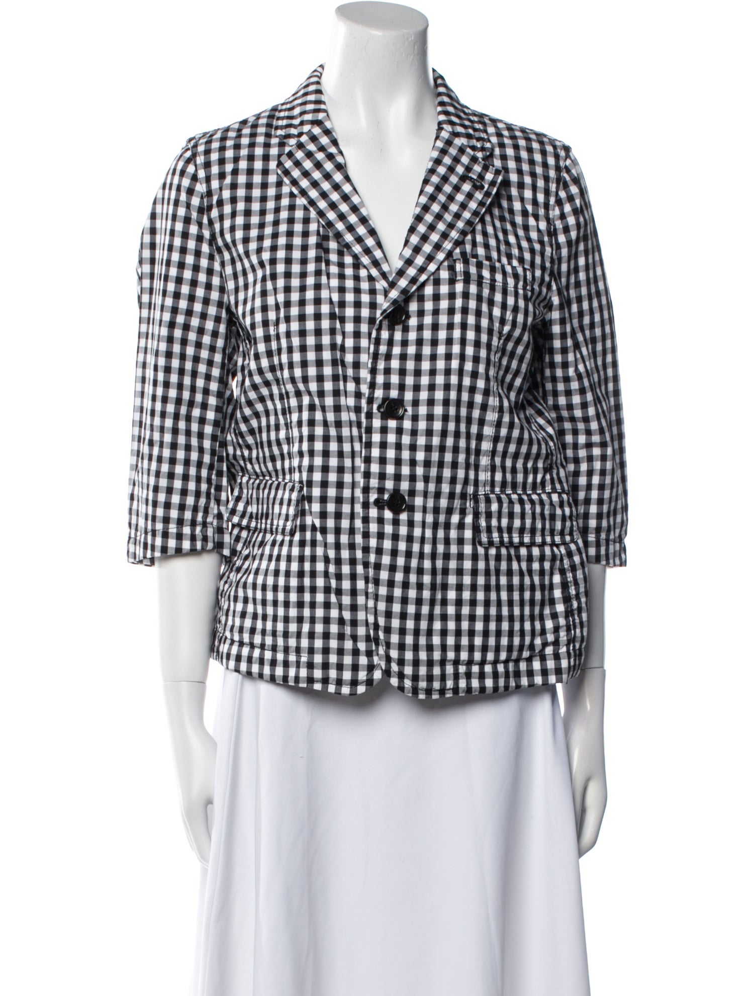 BLACK Comme des Garçons Plaid Print Blazer w/ Tags