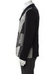 BLACK Comme des Garçons Wool Printed Peacoat