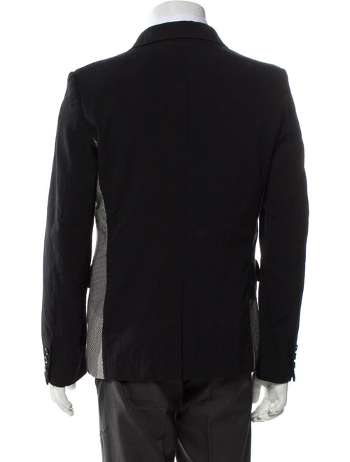 BLACK Comme des Garçons Wool Printed Peacoat