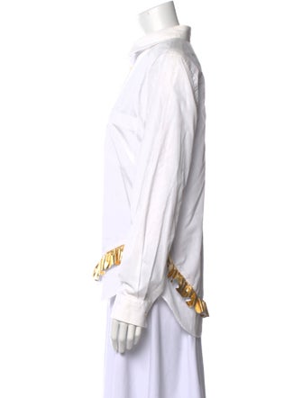 BLACK Comme des Garçons Long Sleeve Button-Up Top