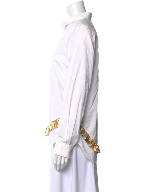 BLACK Comme des Garçons Long Sleeve Button-Up Top