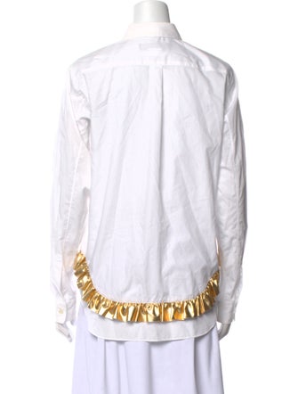 BLACK Comme des Garçons Long Sleeve Button-Up Top