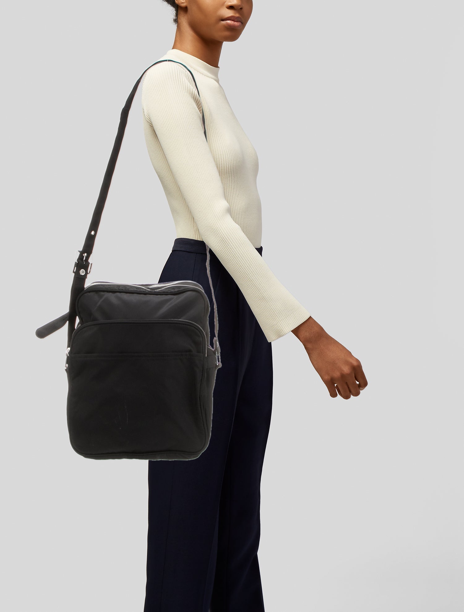 BLACK Comme des Garçons Nylon Shoulder Bag