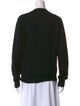 BLACK Comme des Garçons Crew Neck Long Sleeve Button-Up Top