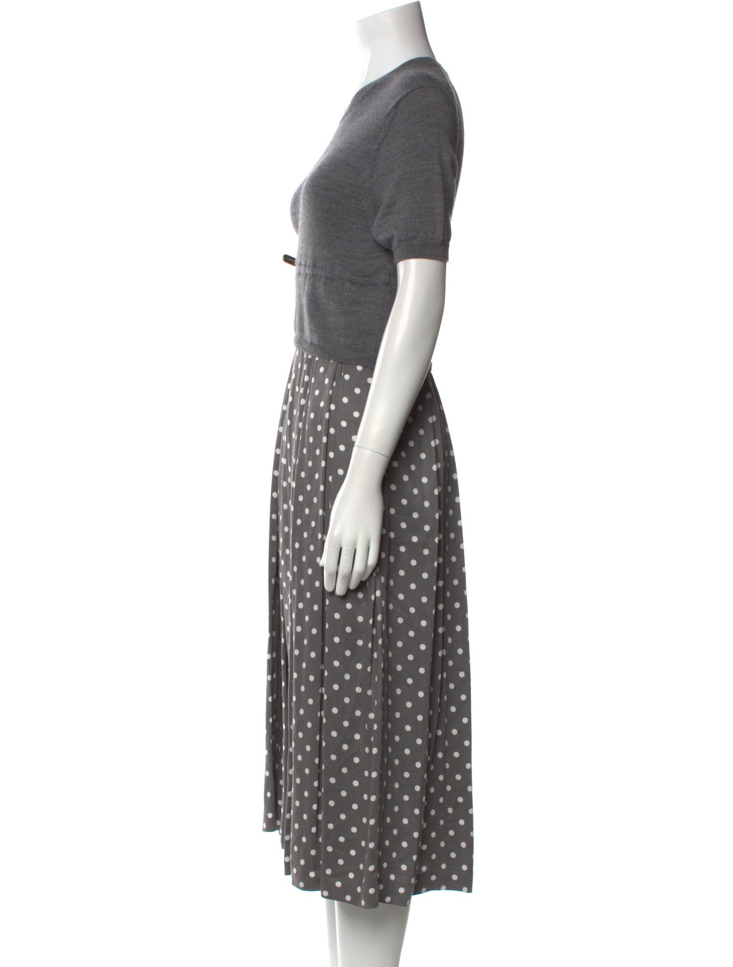 BLACK Comme des Garçons Wool Long Dress